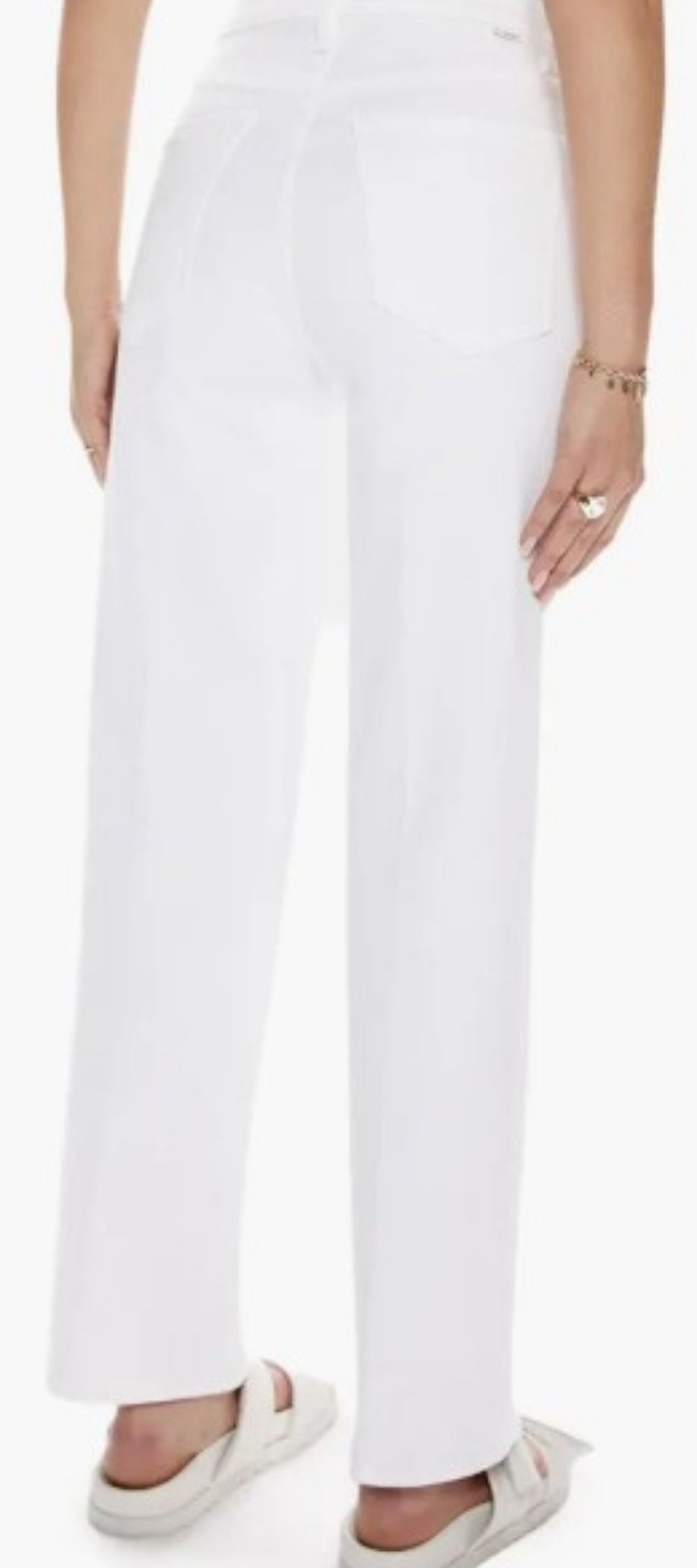 MOTHER The Rambler Jeans, back view with clean white finish