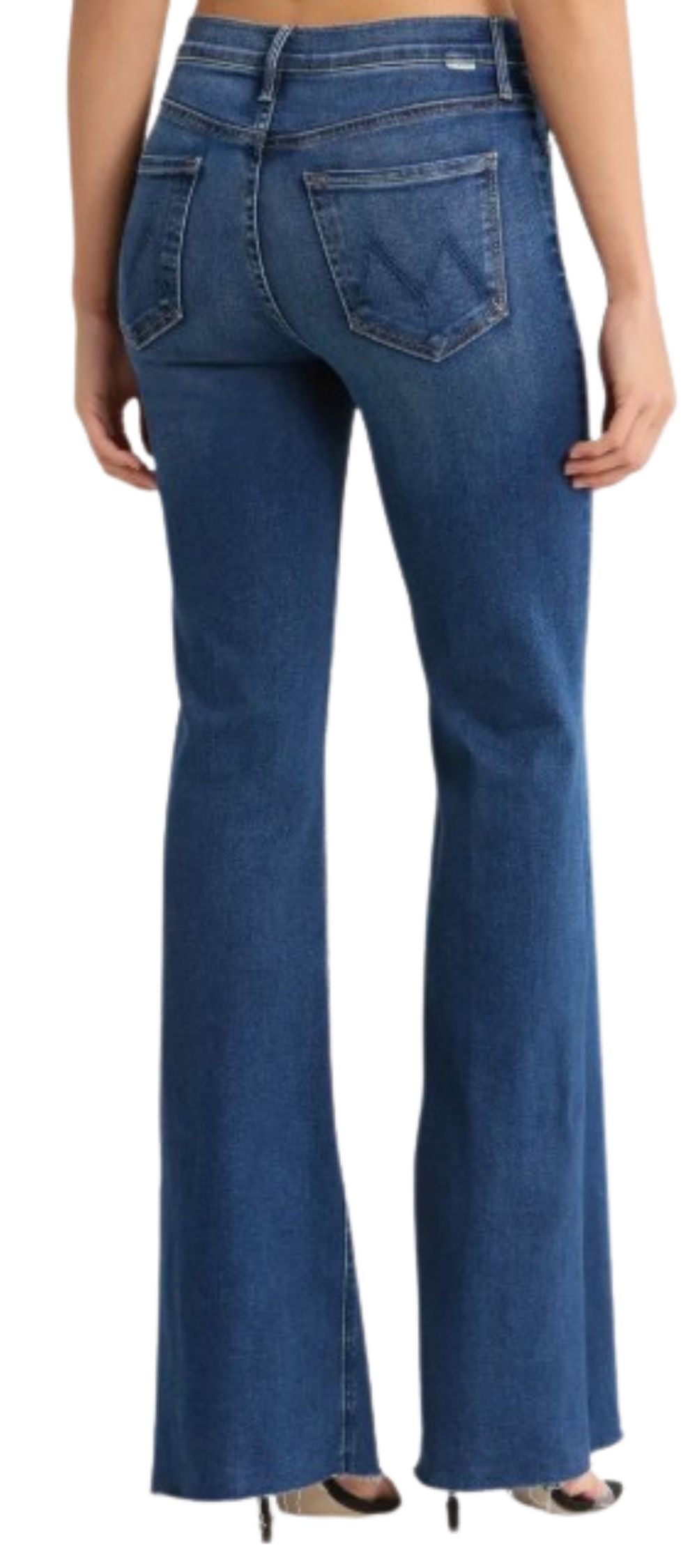 MOTHER The Doozy Flare Jeans, back view with pocket detail