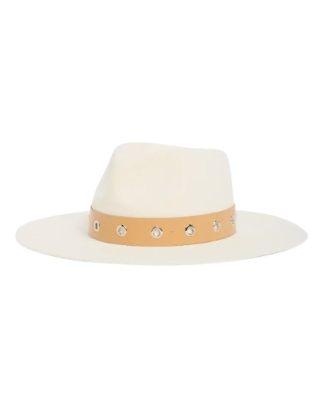 Nordstrom Wide Brim Wool Felt Adjustable Panama Hat in Ivory, front view