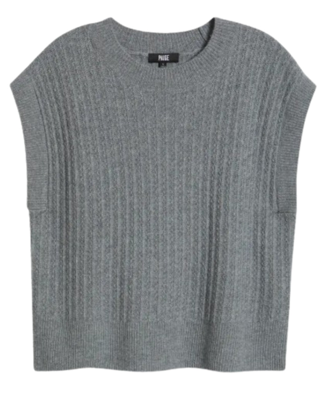 PAIGE Nepheli Sweater Vest in Heather Grey, front view