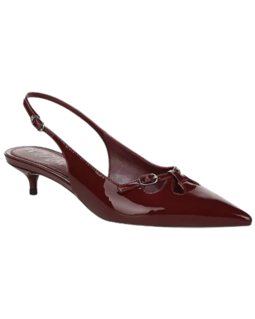 Sam Edelman Fauna Pump, side view showing pointed toe and kitten heel