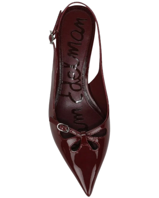 Sam Edelman Fauna Slingback Pump in French Merlot, front view